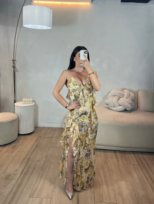 VESTIDO AMARILLO FLORES